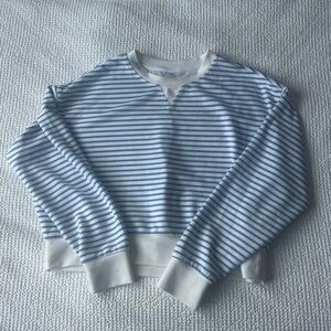 Danskin Blue and White Striped Crewneck